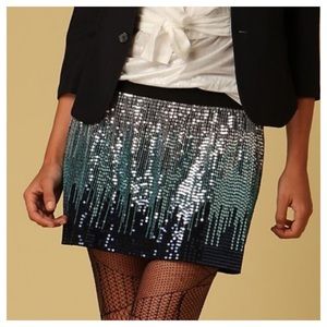 Free People Cascading Sequin Mini Skirt Sz Small